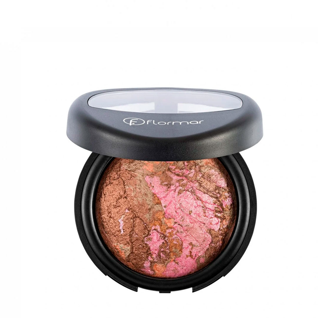 Flormar baked powder 025 marble pink gold