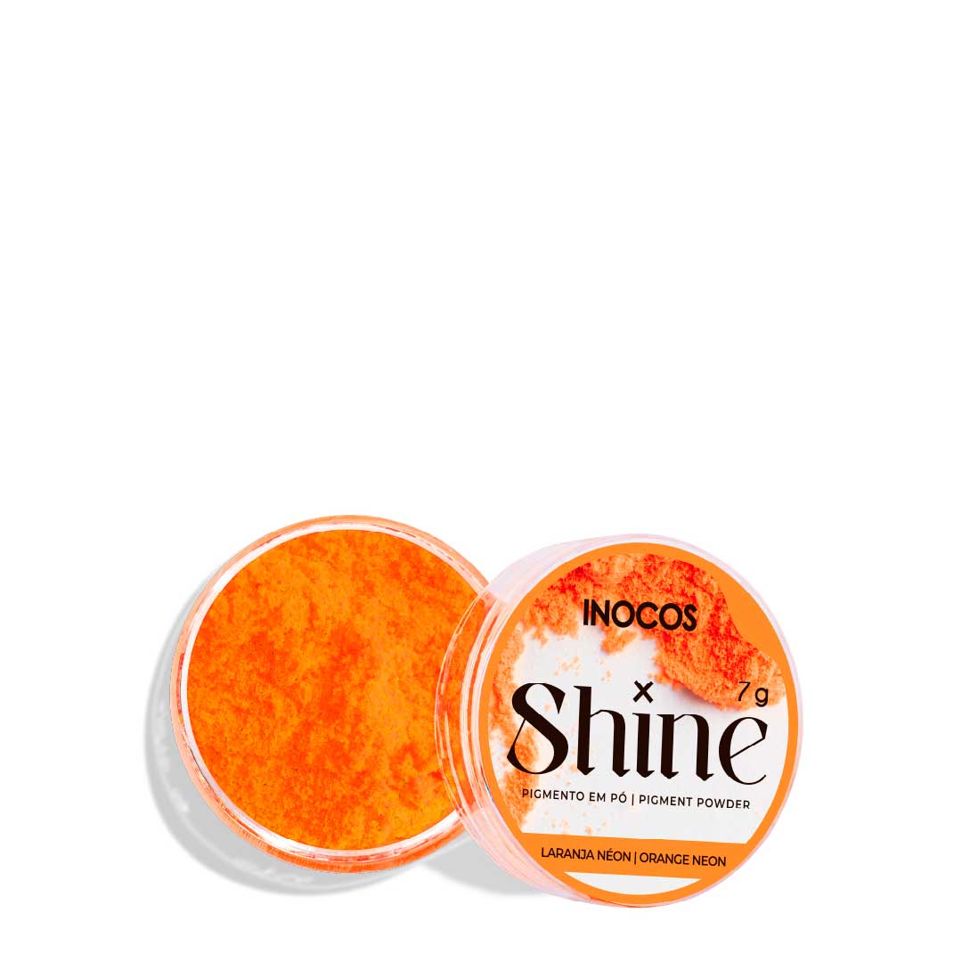 Inocos pigmento em pó laranja néon
