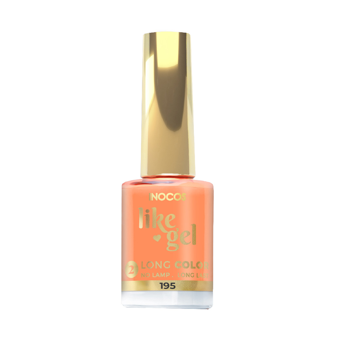 Inocos Like Gel esmalte de uñas efecto gel 195 naranja albaricoque