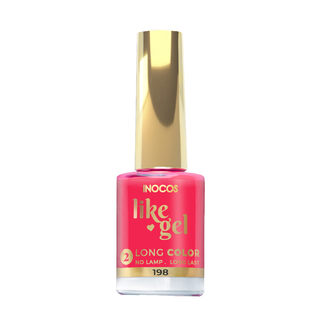 Inocos Like Gel esmalte de uñas efecto gel 198 rosa grosella