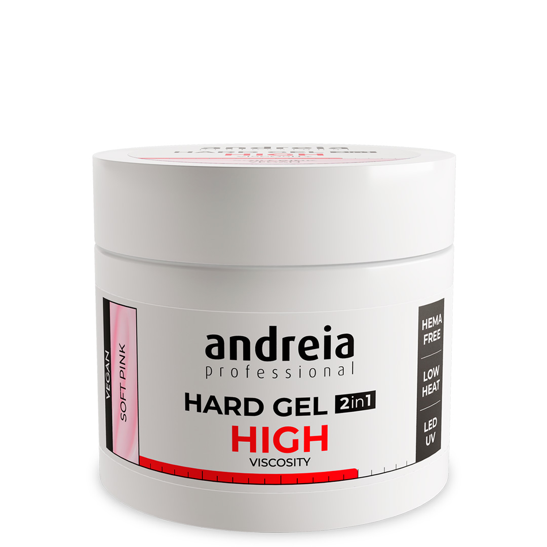 Andreia Hard Gel de construcción de uñas alta viscosidad soft pink