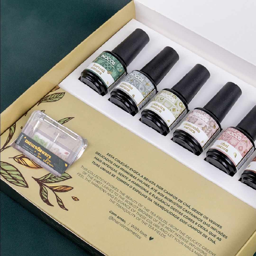 Inocos verniz gel Natura Lovers Tea Edition press kit