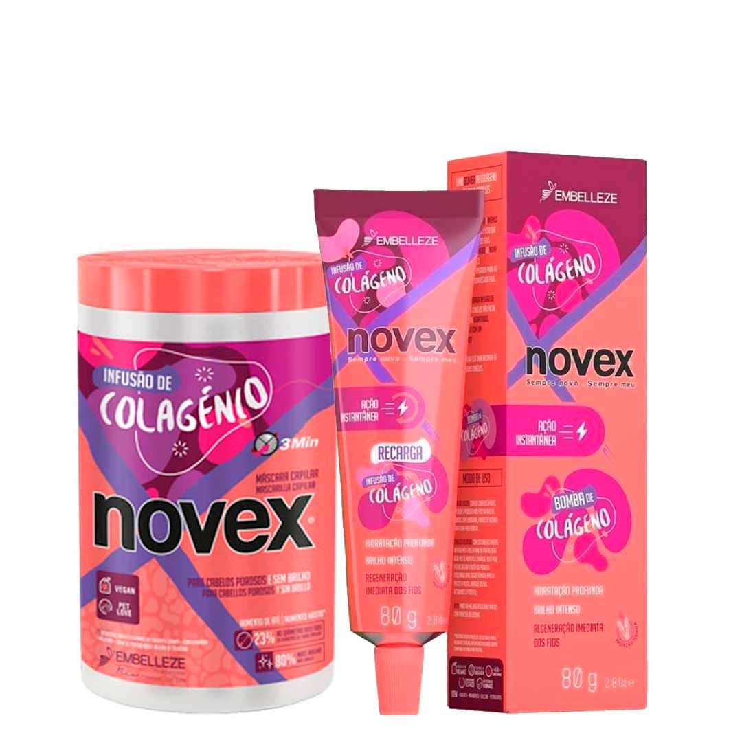 Novex Infusão Colagénio 1=2 mascarilla + recarga